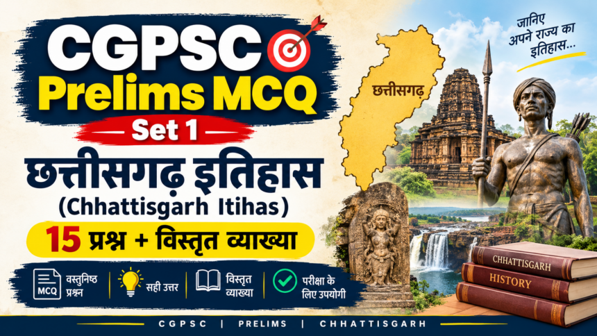 CGPSC Prelims MCQ Set 1 के लिए छत्तीसगढ़ इतिहास के प्रश्न